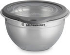 Le Creuset Stainless Steel Mixing Bowls with Glass Lids, Set of 3