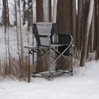 EVER ADVANCED 23.2" Medium Tall Directors Chair with Side Table 400LBS Grey