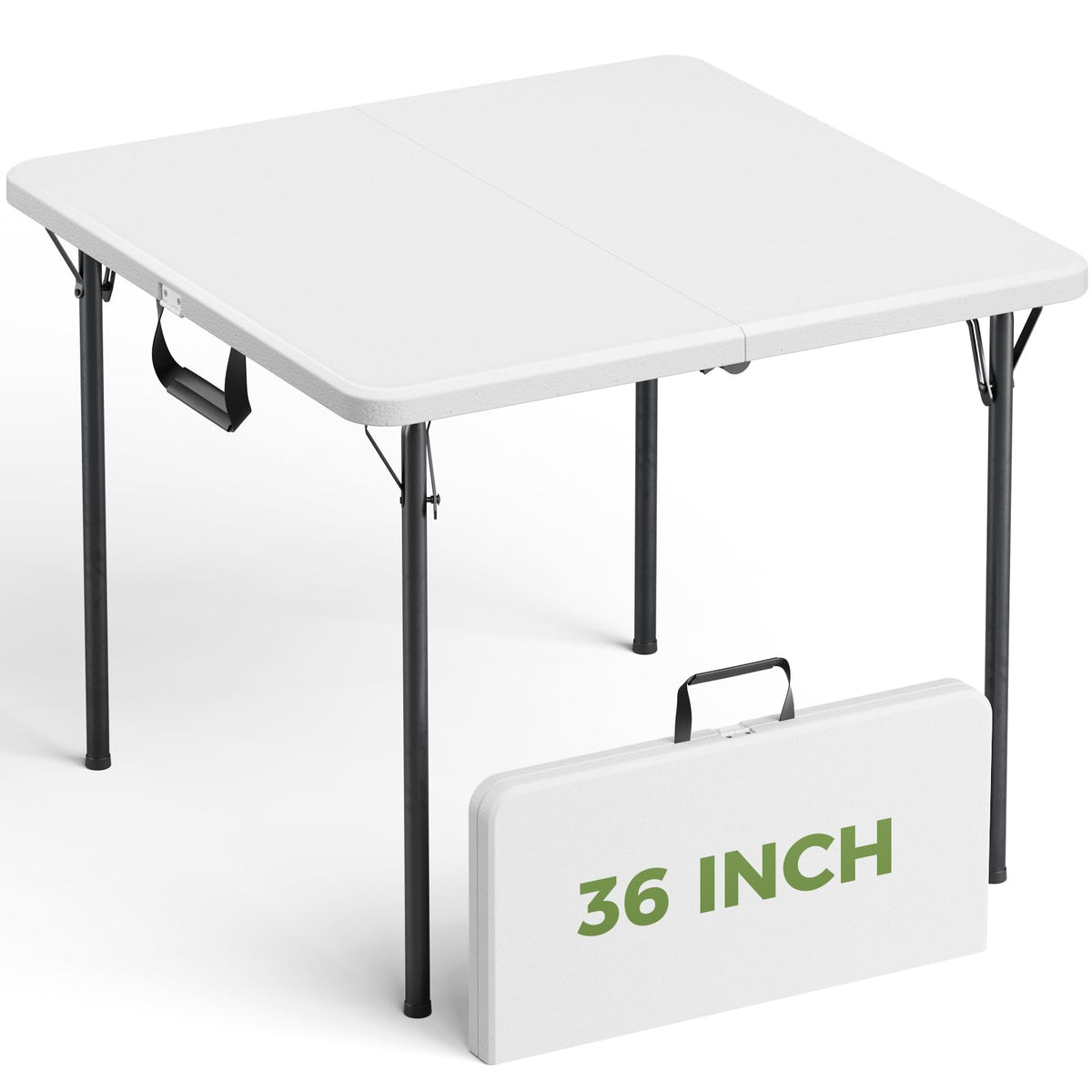 30 Inch Folding Table, Adjustable Height Portable Folding Table, Foldable TV Tray Table, Small Laptop Desk & Picnic Table for Indoor Outdoor Use, Bedroom, Camping, Patio, BBQ, RV