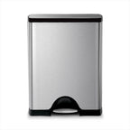 simplehuman 50 Liter / 13.0 Gallon Rectangular Kitchen Step Trash Can, Brushed Stainless Steel