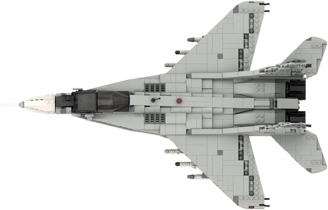 Military Fighter Series Model Block Set, Mikoyan MiG-29 Aircraft Model MOC Building Blocks Set, Creative Construction Toy for Adults (1191PCS), 49 x 32 x 13cm, D62CU38VF63916XJNMF