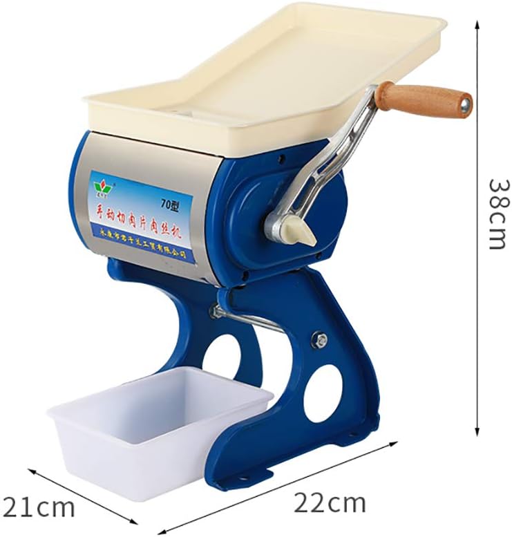 Commercial Manual Meat Slicer - Stainless Steel Meat Grinder, Hand-Cranked Beef Mincer Chopper Shredder Thickness 2/2.5/3/3.5/5/7MM (2.5MM)