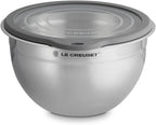 Le Creuset Stainless Steel Mixing Bowls with Glass Lids, Set of 3