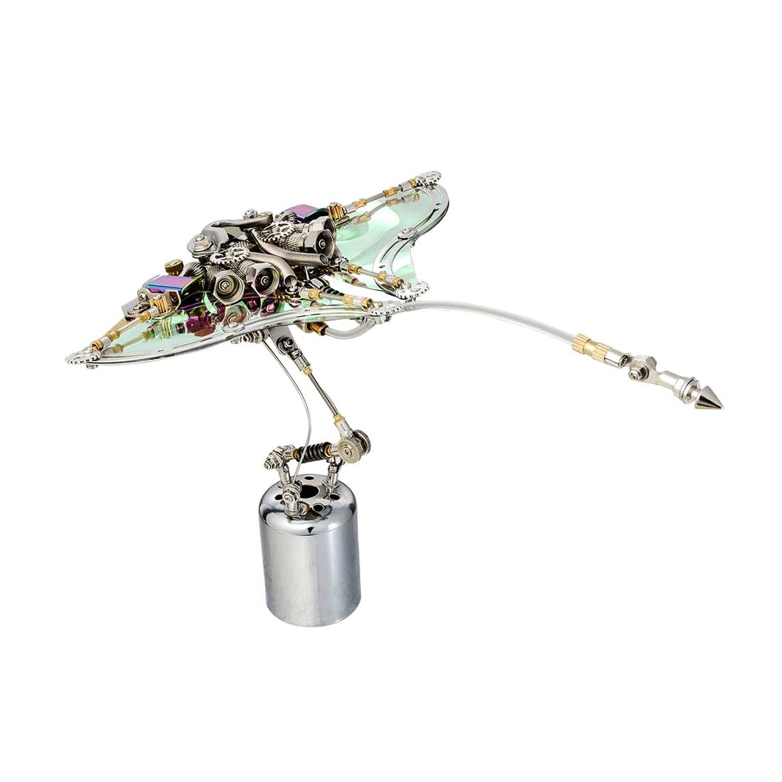 3D Metal Puzzle Dragon Model Kit, 600PCS DIY Assemble Steampunk Mechanical Flying Dragon Model with Interchangeable Wings, Creative Handcrafted Metal Art Craft Desktop Display & Decoration for Adults