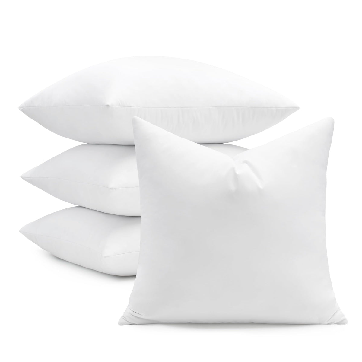 puredown® 24x24 Feather Down Pillow Inserts, Set of 4 Throw Pillow Inserts for Decorative Throw Pillow, Bed, Couch and Home Decor