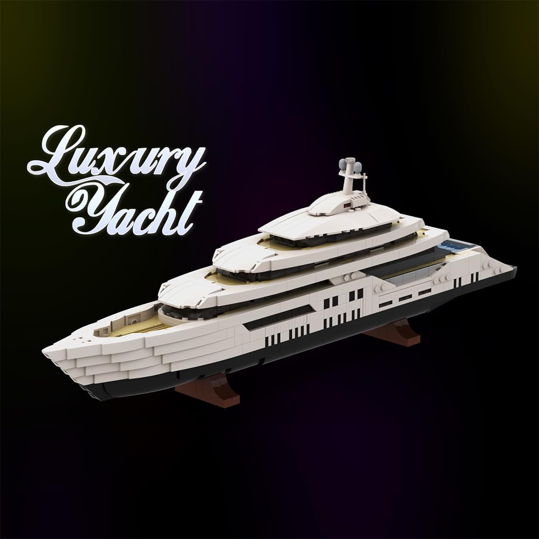 1/200 Yacht Model Building Kit, Mini Ship Series Building Block Set, Creative Interactive Building Toy for Teens and Up (1651PCS+), 49.6 x 7.2 x 16.8cm, 8P0JUD35DBI35C15EJYA