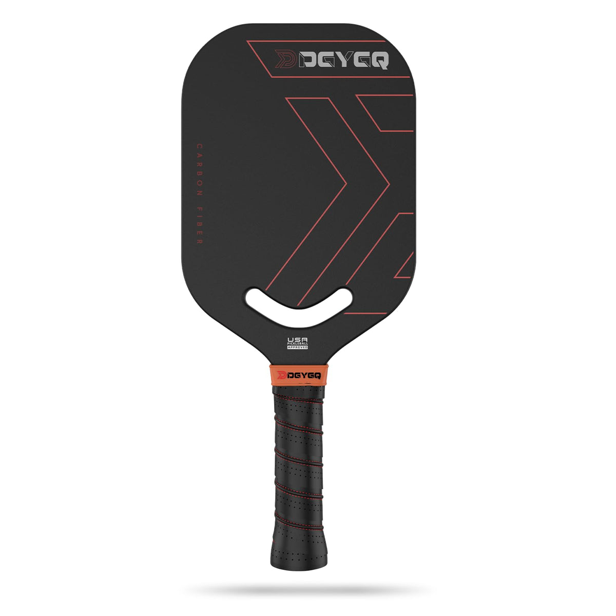 DGYGQ Pickleball Paddles, Edgeless Carbon Fiber Pickleball Paddle with Polypropylene Honeycomb Core, Increased Power for Ultimate Spin & Consistency (Red)