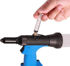Self-Suction Pneumatic Rivet Gun Air Pop Riveter Gun Kit, 3/16", 5/32", 1/8", 3/32" Hydraulic Riveting Tool for High Power Air Compressor, w/Extra Jaws