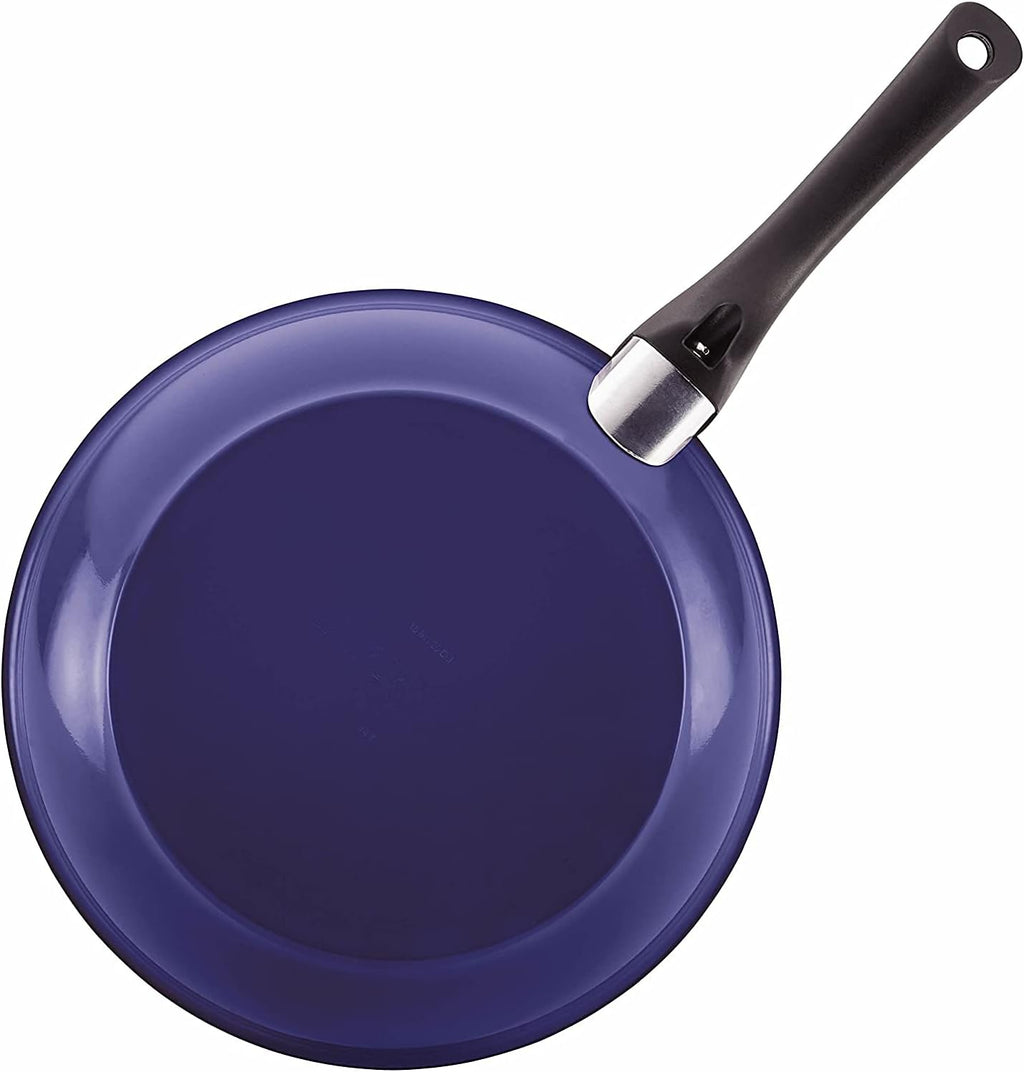 Farberware 17490 Ceramic Dishwasher Safe Nonstick Cookware Set / Pots and Pans Set - 12 Piece, Blue