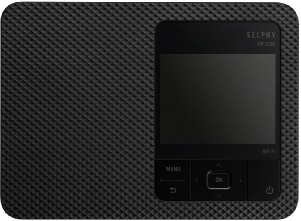 Canon SELPHY CP1500 Compact Photo Printer | Black with KP-108IN Color Ink and Paper Set (2 Items)