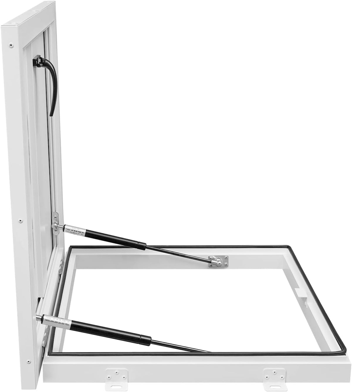 Roof Hatch, Galvanized Powder Coated Steel Roof Hatch Roof Steel Security Door Roof Access Hatch (19.7" L x 19.7" W White)