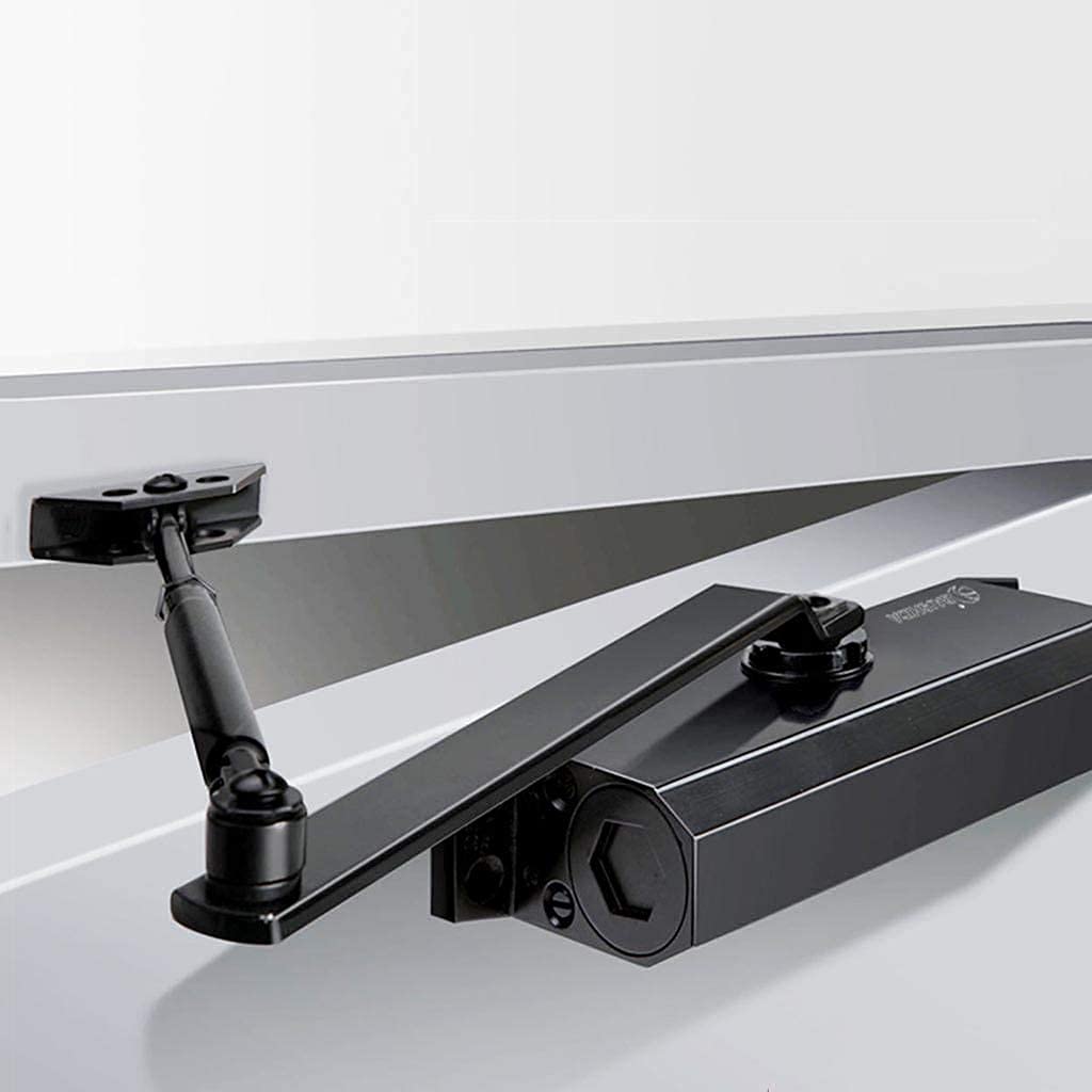Automatic Door Closer, Spring Hydraulic Door Closure, Residential and Commercial Adjustable Spring Hydraulic Door Closer, 3 Colors (Color : A) (C)