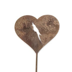 Pet Dog, Cat, Rabbit or Bird Keepsake Memorial Heart Garden Stake 20 to 28 Inches Tall (Large Heart, 28" Tall, Cairn Terrier, Naturally Rusted)
