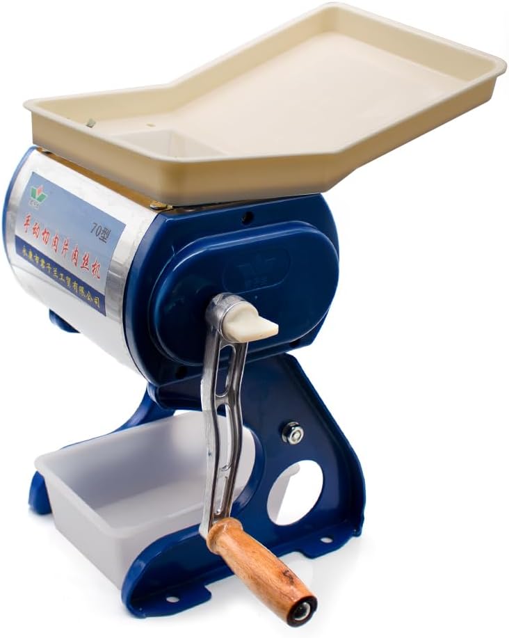 Commercial Manual Meat Slicer - Stainless Steel Meat Grinder, Hand-Cranked Beef Mincer Chopper Shredder Thickness 2/2.5/3/3.5/5/7MM (2.5MM)