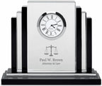 Executive Gift Shoppe Lawyer Personalized Step Design Premier Crystal Clock