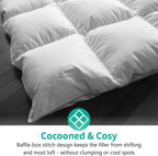 APSMILE Duvet Insert,Down Feather Fibers Comforter Queen-All Season Blanket