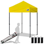 Eurmax USA 10x10ft Pop Up Canopy,Commercial Instant Tent for Outdoor Events,Patented No-Tip Rolling Storage Bag with 4 Sandbags,UV & Water Resistant,Heavy Duty Portable Shelter Gazebo,White