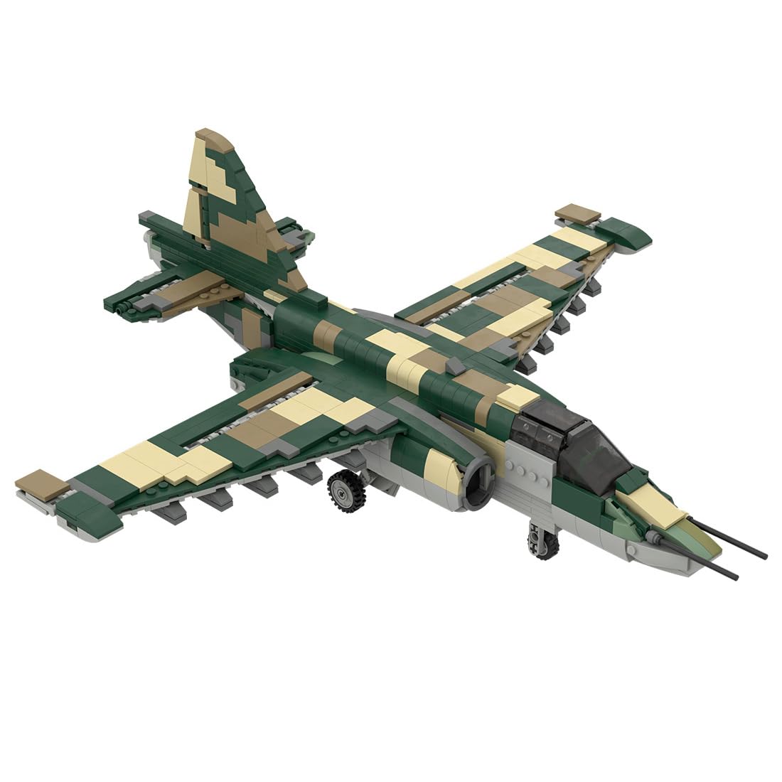 Military Fighter Series Model Block Set, Sukhoi Su-25 Aircraft Model MOC Building Blocks Set, Creative Construction Toy for Adults (900PCS), 93313398611ULADYWV