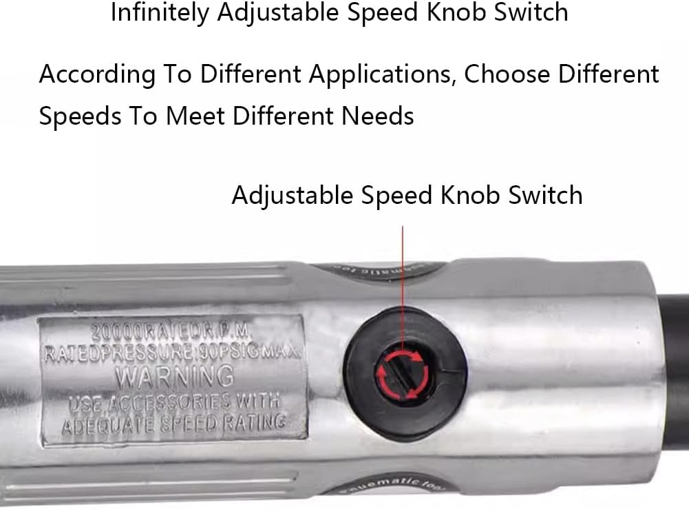 3 Inch Pneumatic Angle Grinder, Long Handle Pneumatic Cut-Off Tool, 18000 Rpm Cutting Machine Air Cut-Off Tool Extended Cutting Tool, 1/4 Inch Air Inlet