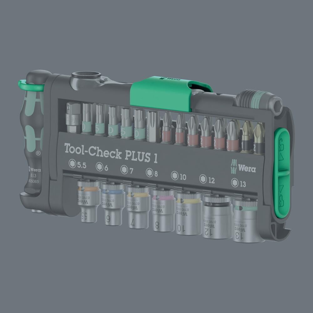 Wera Tool-Check PLUS 2, 39-Pc 1/4" Bit Ratchet, Socket & BiTorsion Bit Set
