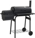Steel BBQ Smoker Grill with Thermometer