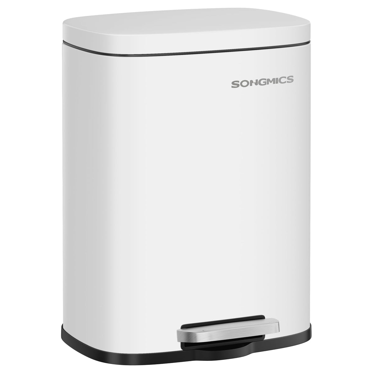SONGMICS 20 Gallon (75 L) Trash Can, Stainless Steel, Step-On Pedal
