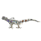 3D Metal Puzzle Half-Body Serpent Model Kit, 400PCS DIY Assemble Steampunk Bio-Mechanical Half-Body Serpent with LED Lights, Creative Handcrafted Art Craft Desktop Display & Decoration for Adults