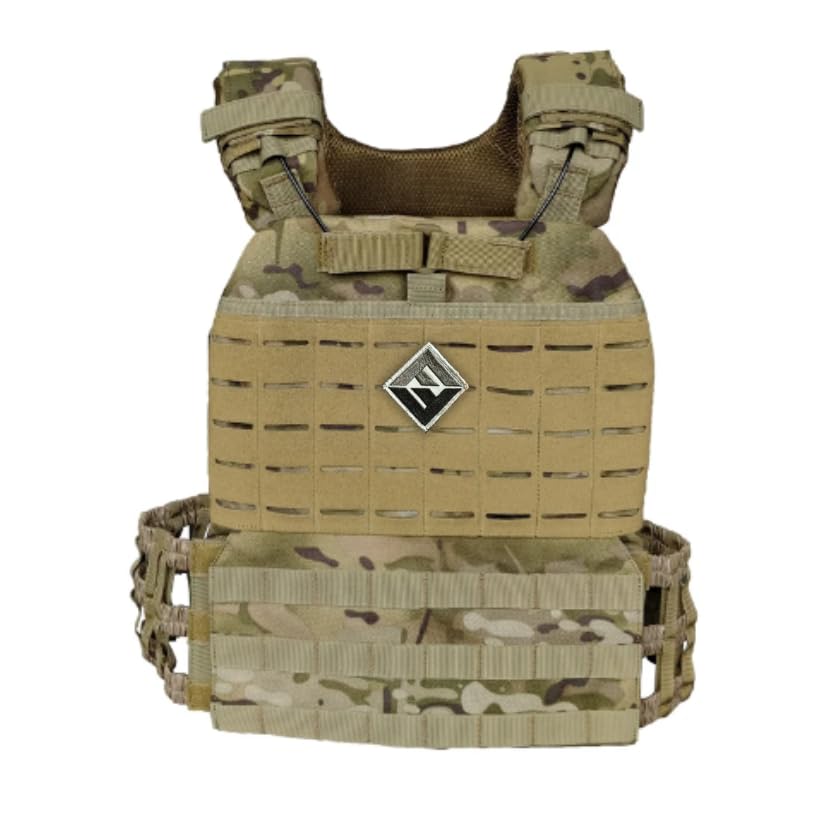F&F STEEL Adjustable Weighted Vest & Plates - Strength, Edurance, Running, Hiking, Rucking, Fitness WODs