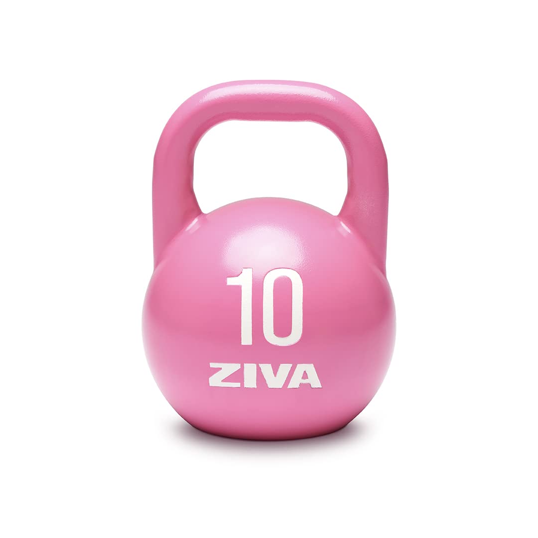 Steel Competition Kettlebells by Steve Cotter - Hard-Wearing Crack-Resistant Powder Surface Coating, 34mm Steel Handle with Non-Slip Super Textured Powder Coating Grip - Avail 6kg - 32kg