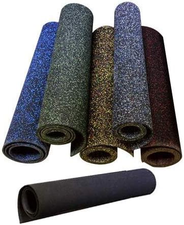 American Floor Mats 3/8in (9mm) Thick 20% Gold 4' x 10' Hi-Color Rubber Rolls (20%), Protective Exercise Mats, Home Gym Rubber Flooring