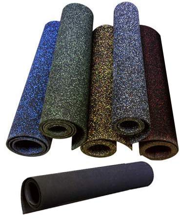 American Floor Mats 3/8in (9mm) Thick 20% Gold 4' x 10' Hi-Color Rubber Rolls (20%), Protective Exercise Mats, Home Gym Rubber Flooring