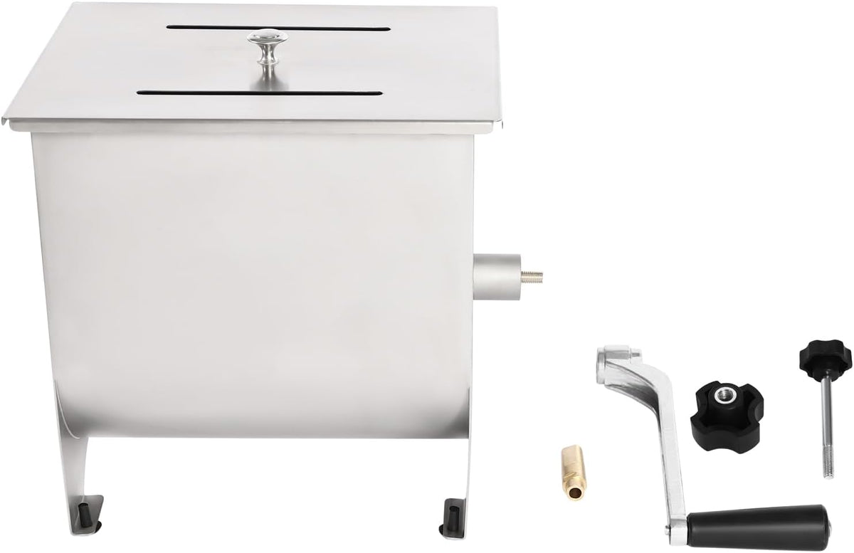 Meat Mixer 20 lbs Load Capacity Stainless Steel Manual Meat Mixer with Grab Handle for Mixing Meat Sausage