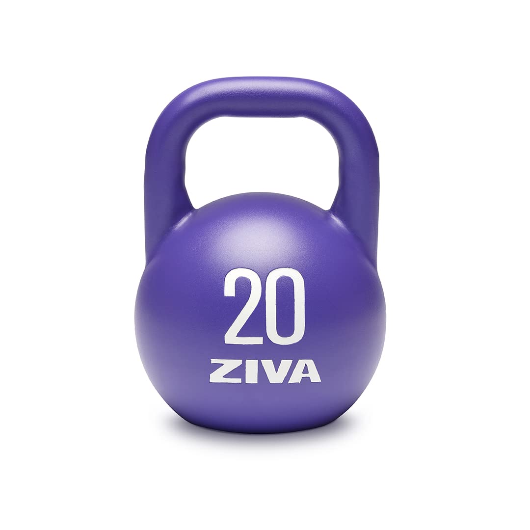 Steel Competition Kettlebells by Steve Cotter - Hard-Wearing Crack-Resistant Powder Surface Coating, 34mm Steel Handle with Non-Slip Super Textured Powder Coating Grip - Avail 6kg - 32kg