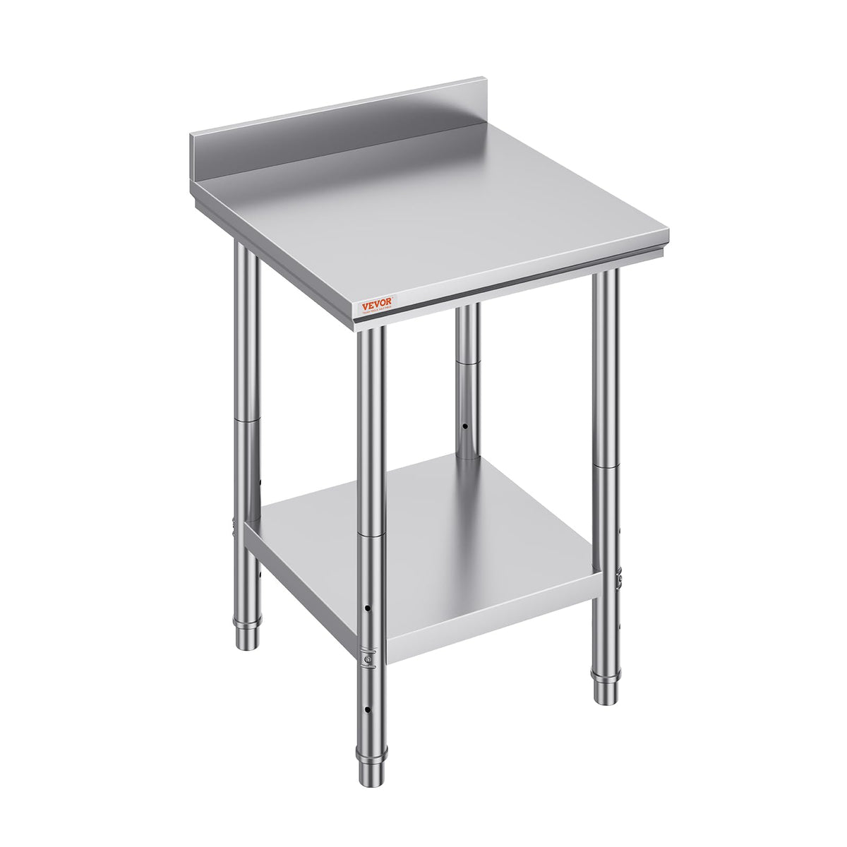 Vevor Mophorn Stainless Steel Work Table 36x24 Inch with 4 Wheels, Casters Heavy Duty Food Prep Worktable for Commercial Kitchen Restaurant, Silver