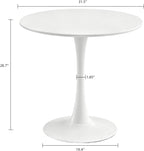 Round Dining Table, 31.5" Tulip Table (White)