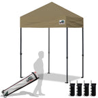 Eurmax USA 10x10ft Pop Up Canopy,Commercial Instant Tent for Outdoor Events,Patented No-Tip Rolling Storage Bag with 4 Sandbags,UV & Water Resistant,Heavy Duty Portable Shelter Gazebo,White