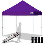 Eurmax USA 10x10ft Pop Up Canopy,Commercial Instant Tent for Outdoor Events,Patented No-Tip Rolling Storage Bag with 4 Sandbags,UV & Water Resistant,Heavy Duty Portable Shelter Gazebo,White