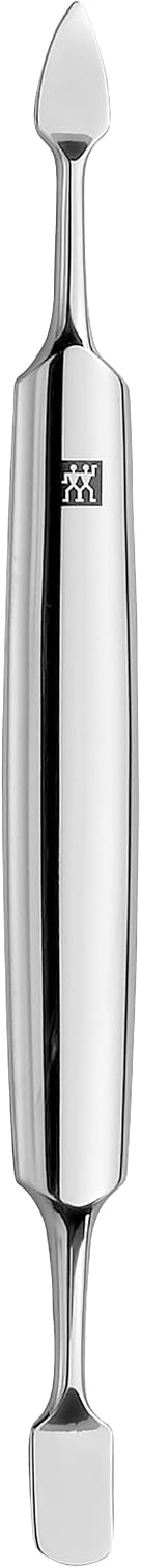 ZWILLING Manicure Set (5 piece, for fingernail and toenail care, genuine leather case with metal frame), Polished Stainless Steel, Crocodile Edition, Black