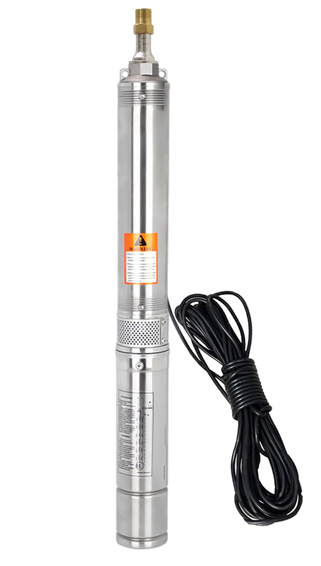 Deep Well Submersible Pump with Control Box 1HP 115V Well Pump Submersible Water Pump Stainless Steel 33 GPM,266ft Lift 100ft Power Cord ON/OFF Switch for 4" Deep Well