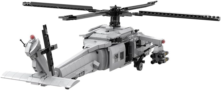 MH-60S Seahawk Helicopter Building Set, DIY Assembly Model Assembly Building Blocks Set, MOC Aircraft Model for Teen Adults (1110PCS), OFX0305XH0WJAZS1645M