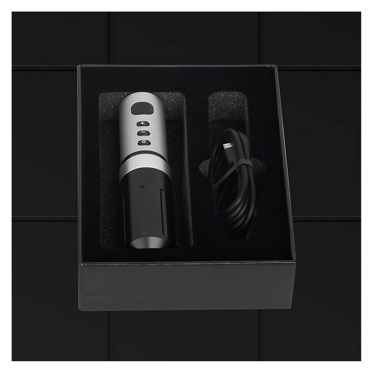 Wireless Rotary Tattoo Pen 1800mAh 3 Lithium Battery Rechargeable Tattoo Machine(Silver Battery)