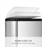 simplehuman 50 Liter / 13.0 Gallon Rectangular Kitchen Step Trash Can, Brushed Stainless Steel