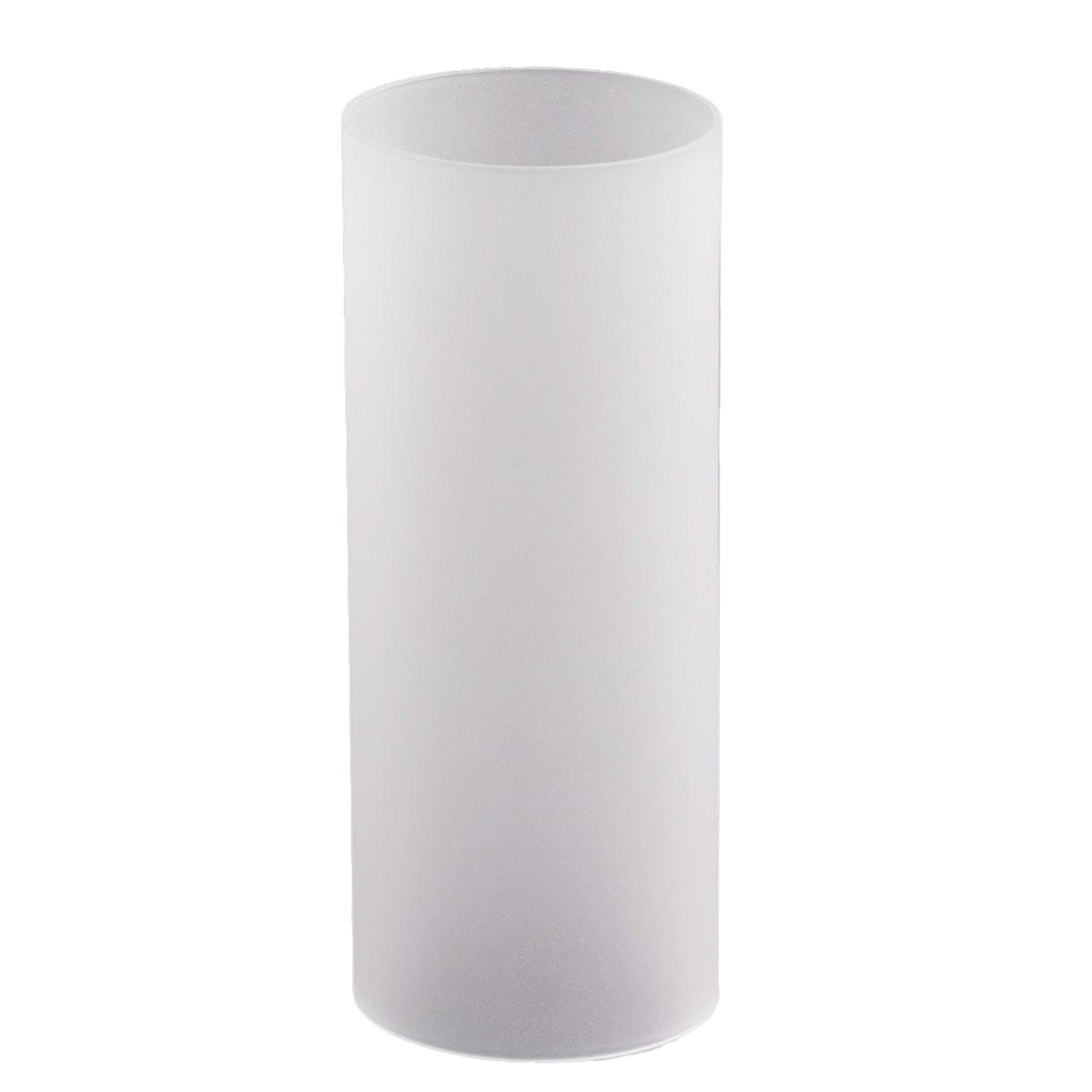 WGVI Hurricane Candle Holder Sleeve, W: 4", Ht: 12", Frosted Glass Cylinder Open Both Ends, Chimney Tube Shade, 12 Piece