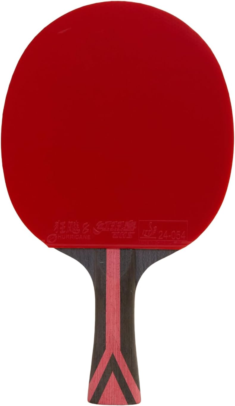 DHS Sports 8 Star Table Tennis Racket H8002 - Shakehand, ITTF Approved Paddle, Professional Arylate Carbon, Hurricane 8 and Hurricane 3 Rubbers