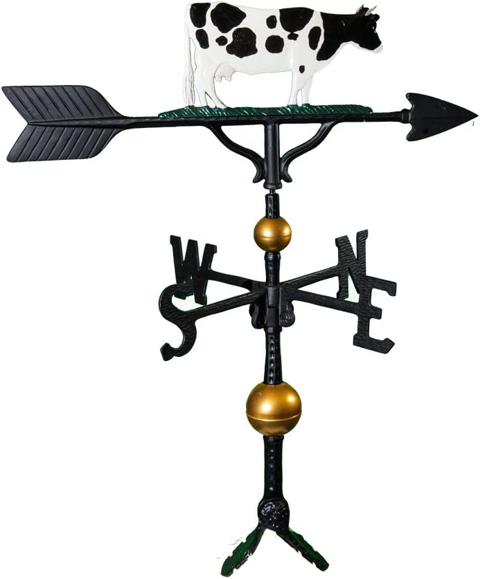Montague Metal Products Aluminum Cow Roof Weathervane - Black