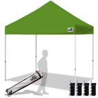 Eurmax USA 10x10ft Pop Up Canopy,Commercial Instant Tent for Outdoor Events,Patented No-Tip Rolling Storage Bag with 4 Sandbags,UV & Water Resistant,Heavy Duty Portable Shelter Gazebo,White
