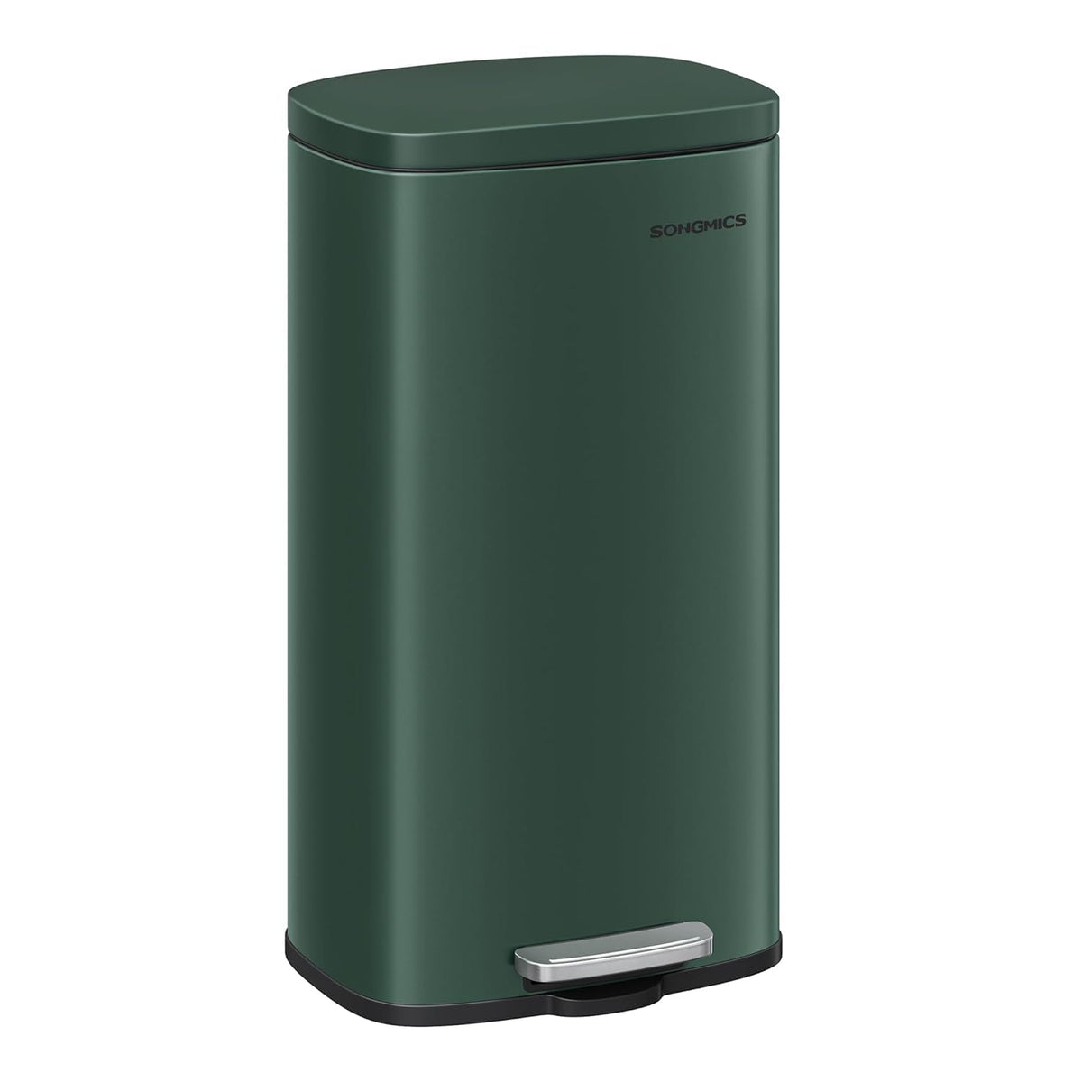 SONGMICS 20 Gallon (75 L) Trash Can, Stainless Steel, Step-On Pedal
