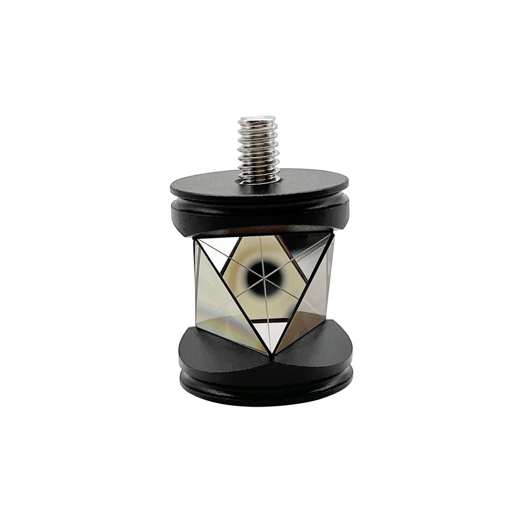 GRZ101 Mini 360 Degree Reflective Survey Prism for Leica Total Station 3cm Mini Prism with 1/4 Thread, 5 Arcsec Accuracy +30mm Constant Copper Silver Coated Survey Reflector (Copper + Silver Mixed)