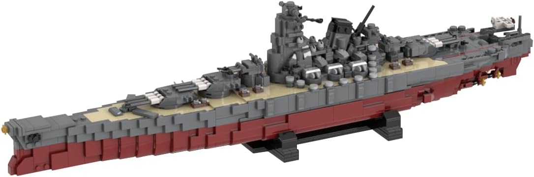GoAssemb Yamato Battleship Military Building Blocks Set, Collectible Imperial Japanese Navy Battleship Model to Build and Display, Gift Ideal for Military Enthusiasts, G-60429-6 (1623PCS)