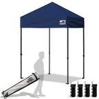 Eurmax USA 10x10ft Pop Up Canopy,Commercial Instant Tent for Outdoor Events,Patented No-Tip Rolling Storage Bag with 4 Sandbags,UV & Water Resistant,Heavy Duty Portable Shelter Gazebo,White